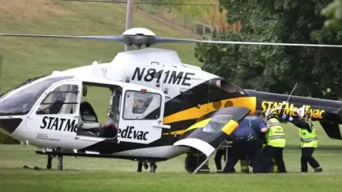 A group of law enforcement personnel injured by gunfire in Pennsylvania, with three in critical health status